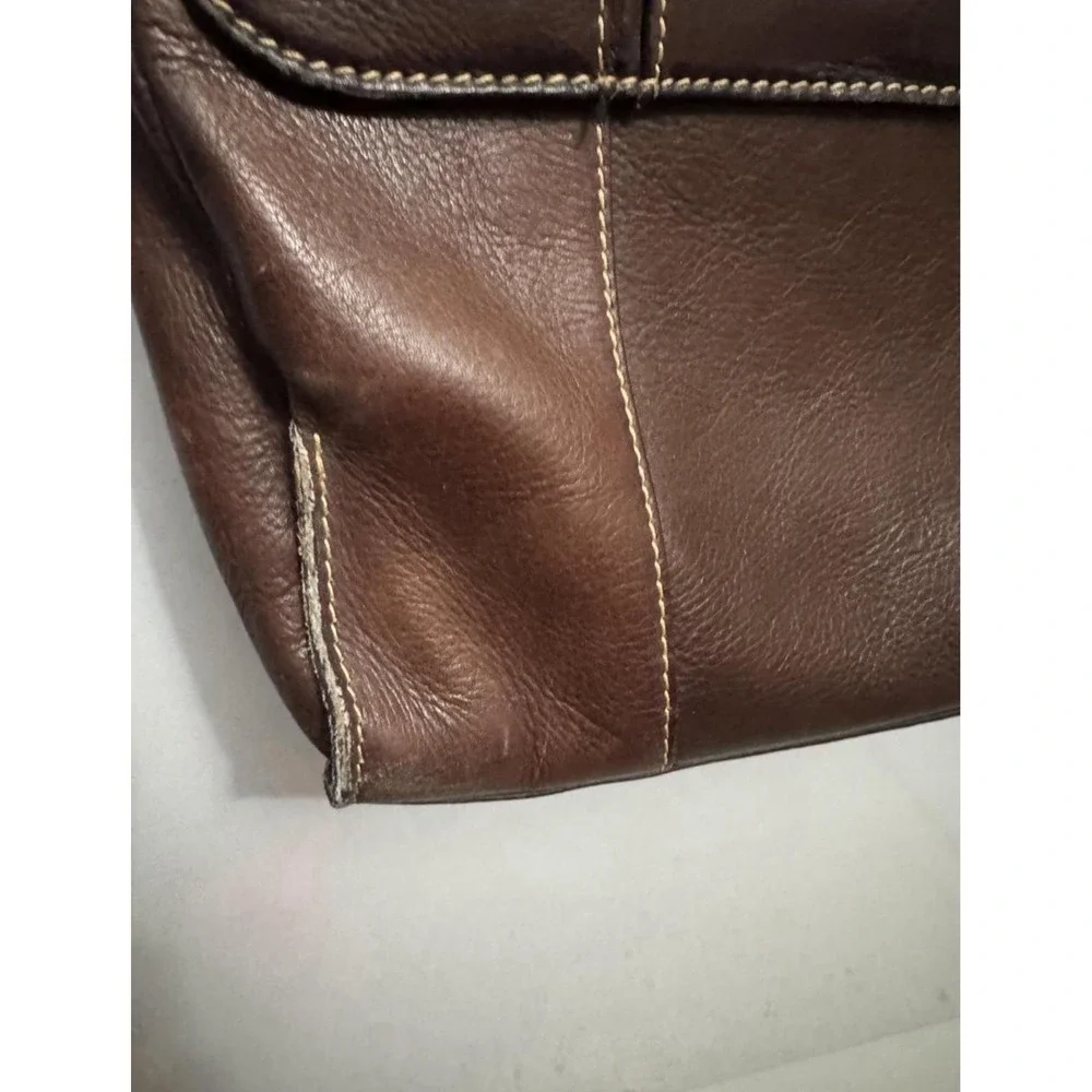 Leather Pelle Studio Brown Messenger Bag Purse Unisex